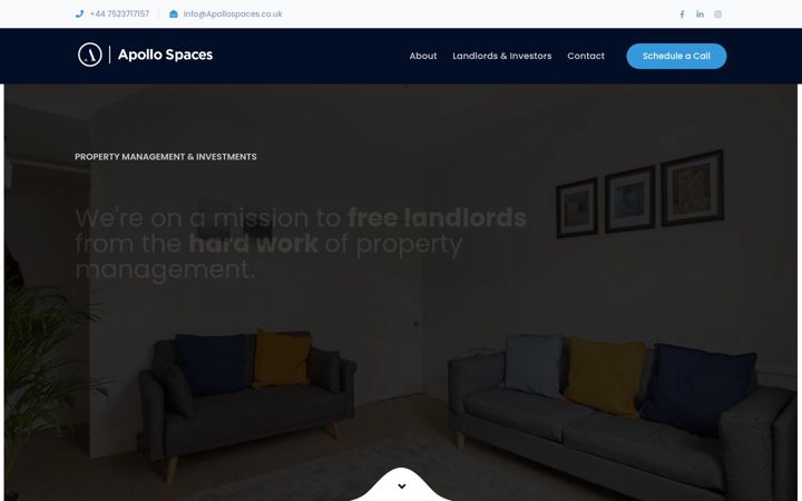 Screenshot of apollospaces.co.uk
