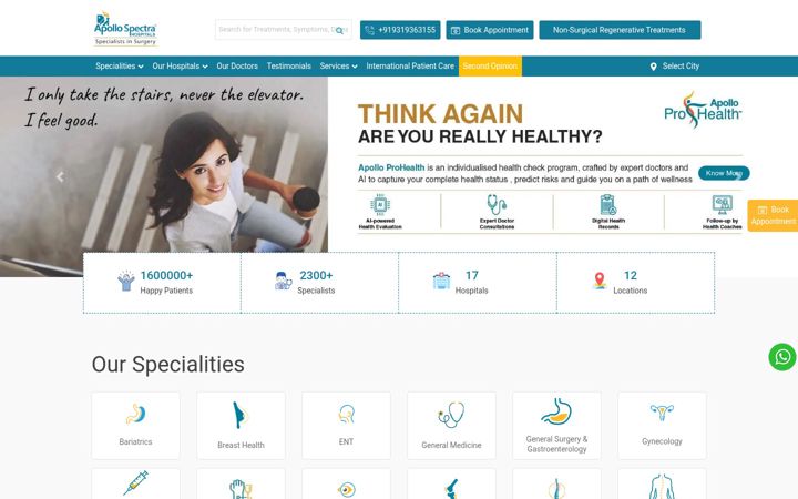 Screenshot of apollospectra.com