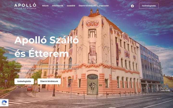 Screenshot of apolloszallo.hu