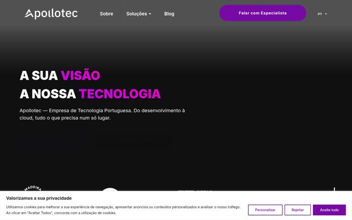 Screenshot ta' apollotec.pt