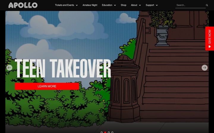 Screenshot of apollotheater.org