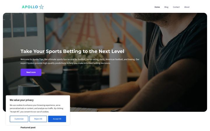 Screenshot of apollotips.com