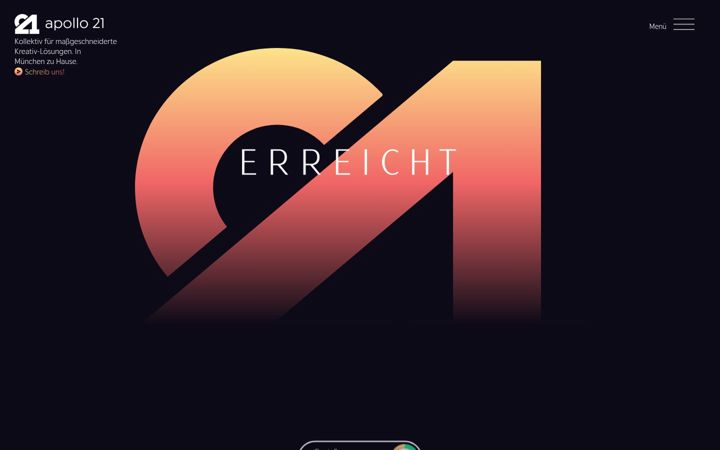 Screenshot of apollotwentyone.com