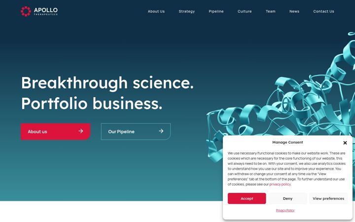 Screenshot of apollotx.com