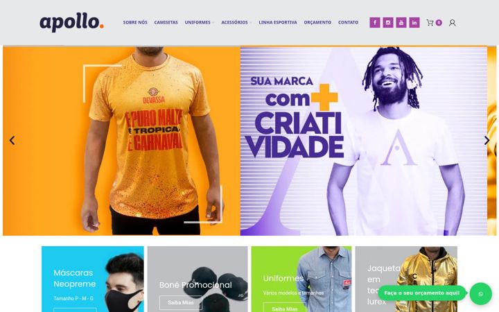 Screenshot ta' apollouniformes.com.br