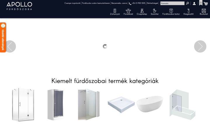 Screenshot of apollozuhanykabinshop.hu