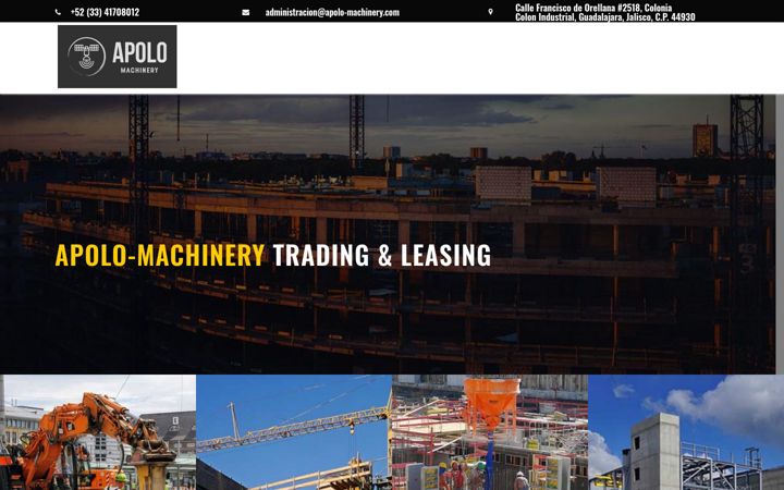 Screenshot of apolo-machinery.com