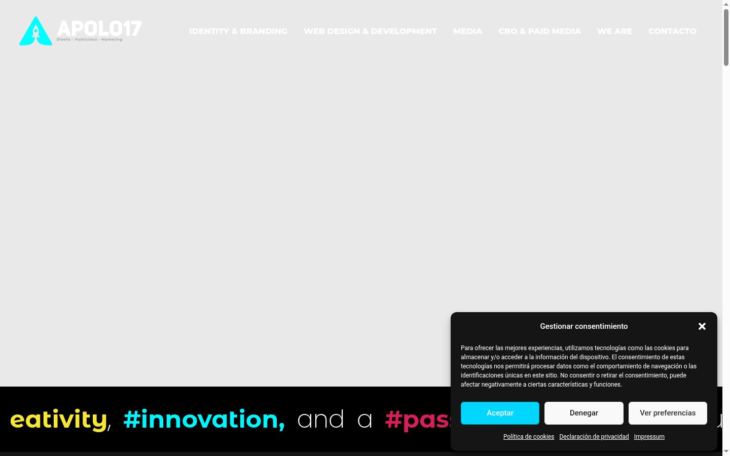 Screenshot tal-banner tal-kunsens muri qabel kwalunkwe interazzjoni