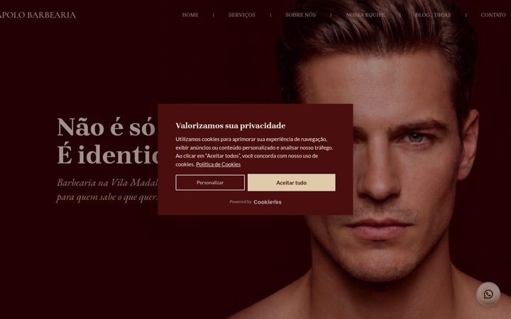 Screenshot of apolobarbearia.com.br