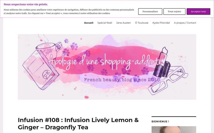 Screenshot of apologie-d-une-shopping-addicte.fr