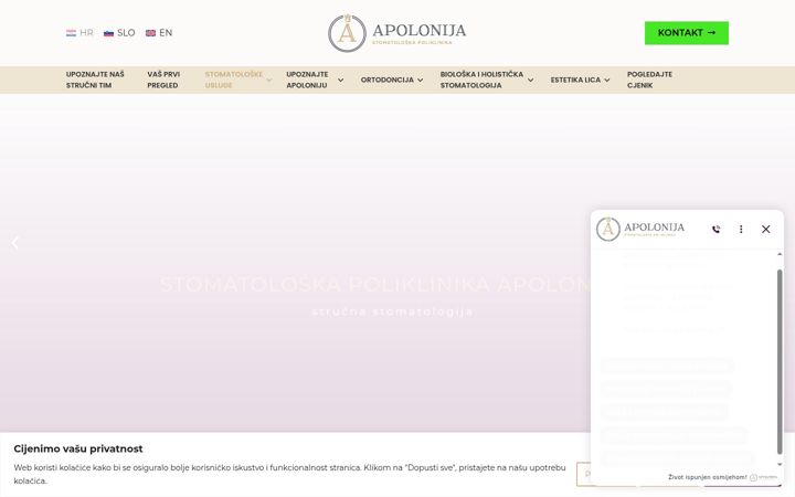 Screenshot of apolonija.hr