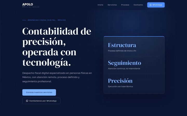 Screenshot of apoloserviciosfiscales.com