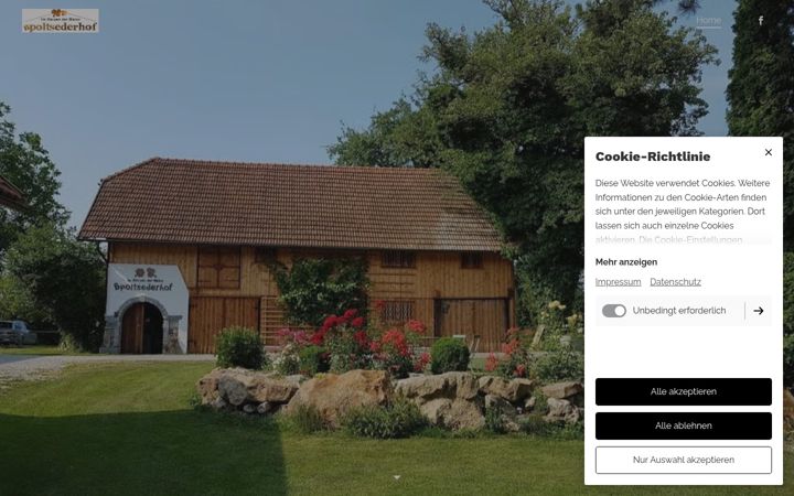 Screenshot of apoltsederhof.at