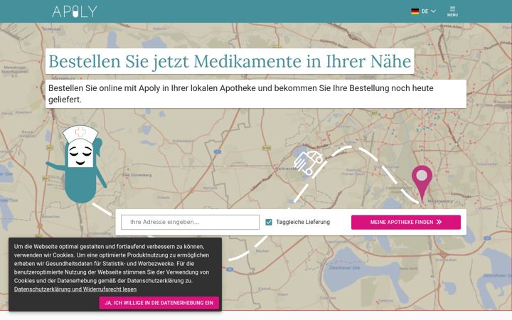 Screenshot of apoly.de