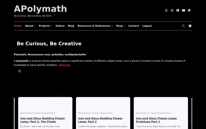 Screenshot of apolymath.com