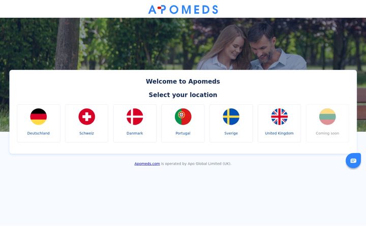 Screenshot of apomeds.com