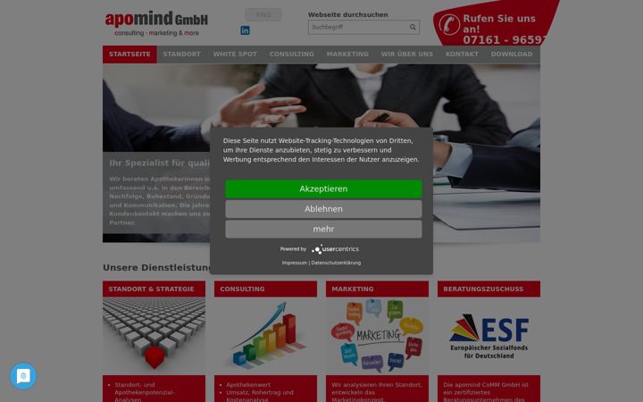 Screenshot of apomind.de