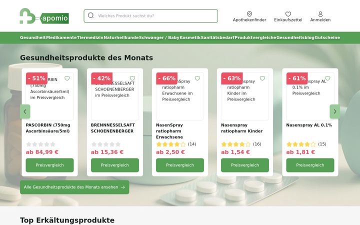 Screenshot of apomio.de