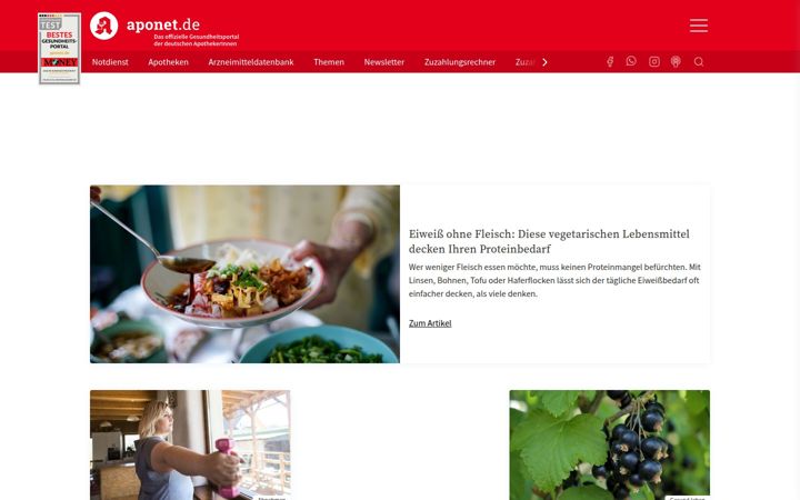 Skjermbilde av aponet.de