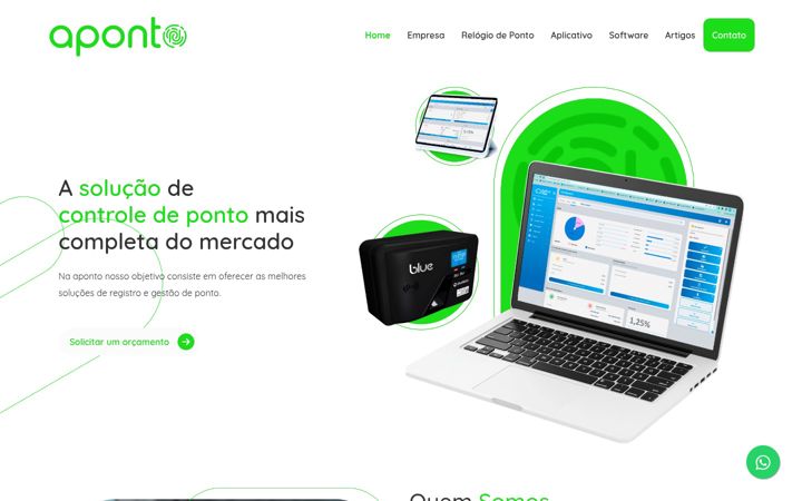 Screenshot ta' apontosolucoes.com.br