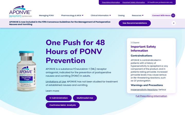 Screenshot of aponvie.com