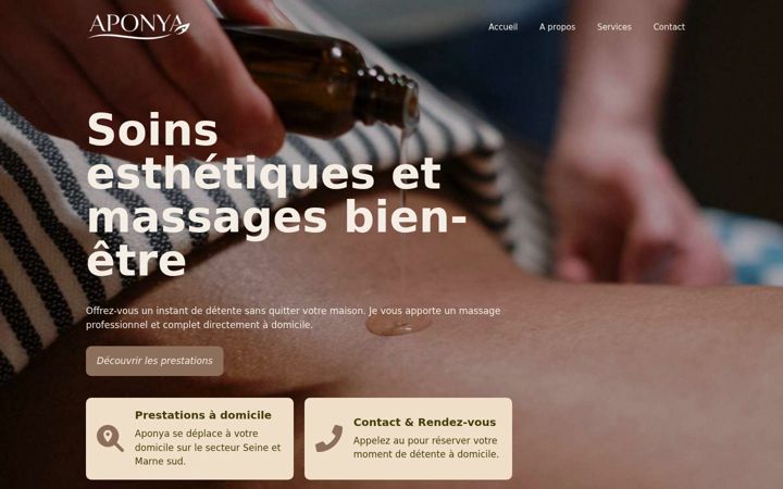 Screenshot of aponya.fr