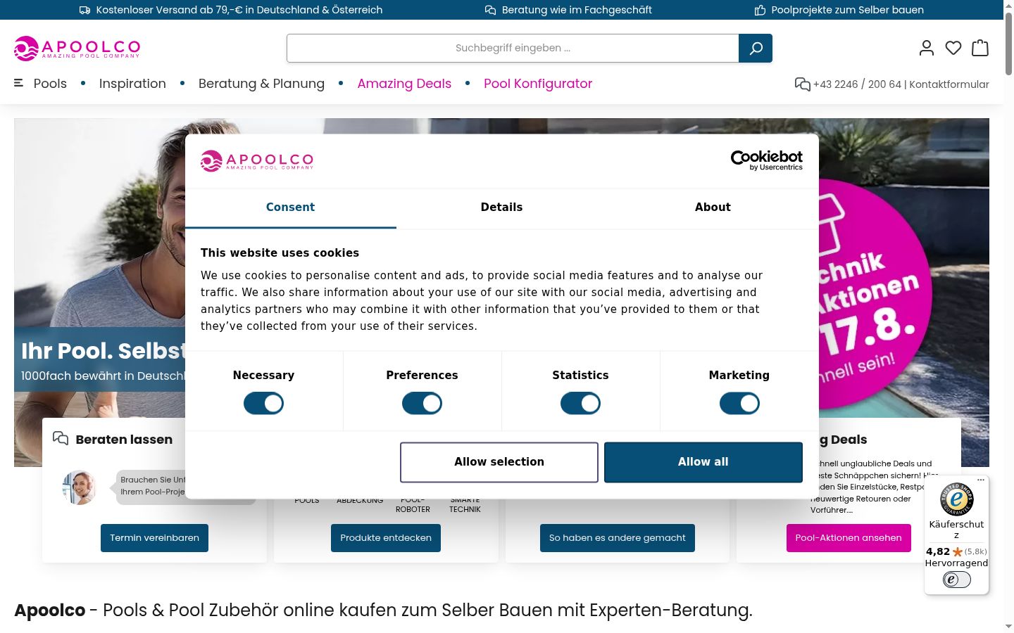Screenshot tal-banner tal-kunsens muri qabel kwalunkwe interazzjoni