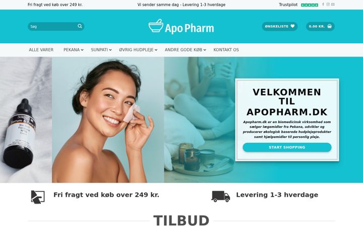 Screenshot di apopharm.dk