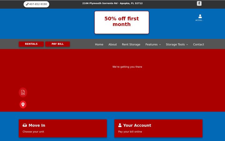 Screenshot of apopkastorage.com