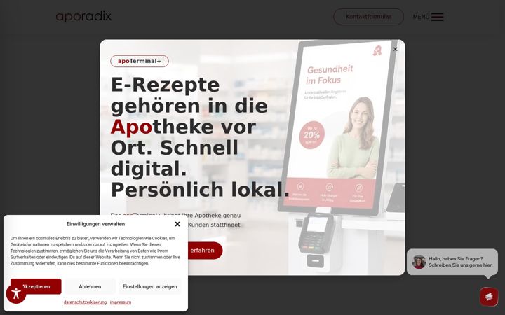 Screenshot di aporadix.de