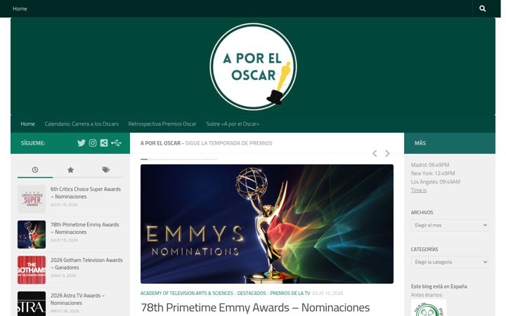 Screenshot of aporeloscar.com