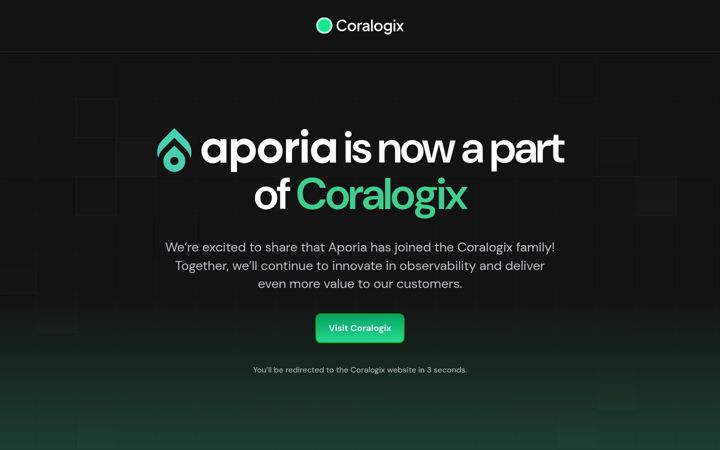 Screenshot of aporia.com
