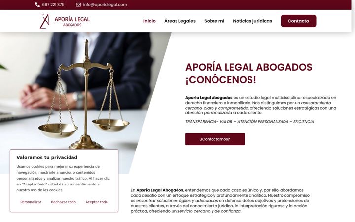 Screenshot of aporialegal.com