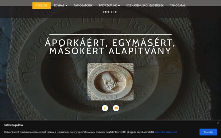 Screenshot di aporkaertalapitvany.hu
