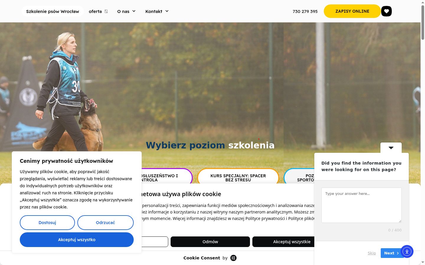 Screenshot tal-banner tal-kunsens muri qabel kwalunkwe interazzjoni