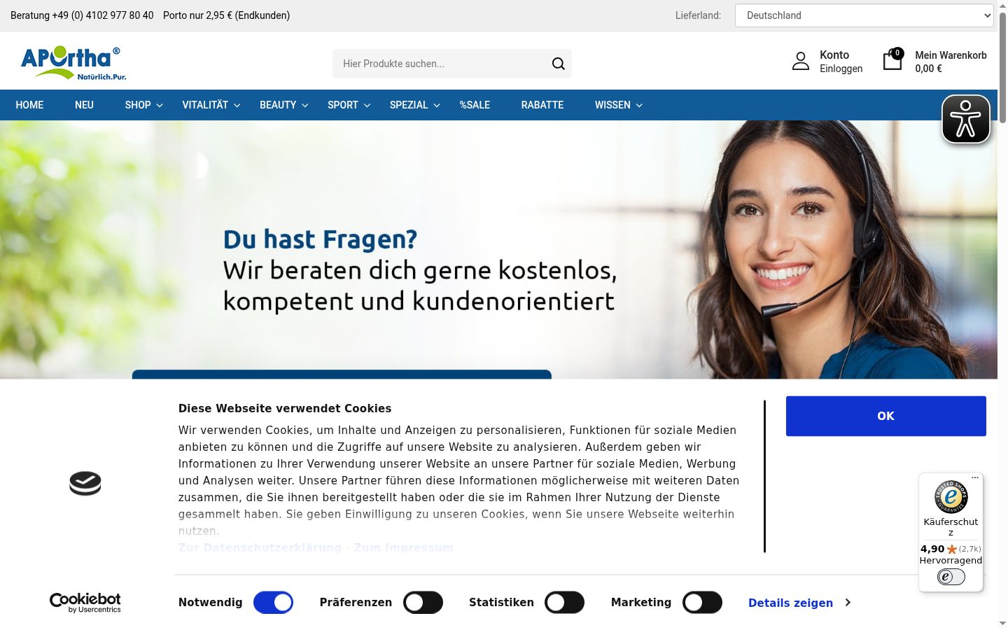 Zrzut ekranu banera zgody wyświetlanego przed jakąkolwiek interakcją