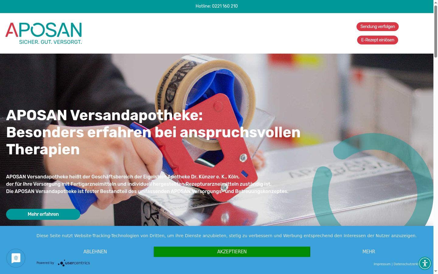 Screenshot tal-banner tal-kunsens muri qabel kwalunkwe interazzjoni