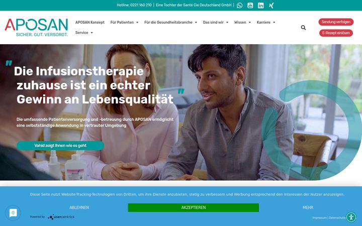 Screenshot of aposan.de