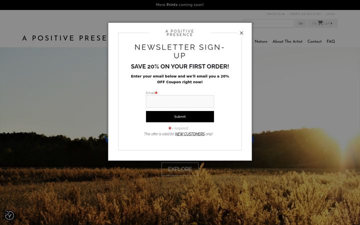 Screenshot of apositivepresence.com