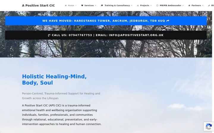 Screenshot of apositivestart.org.uk