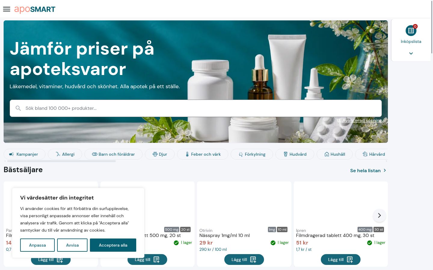 Screenshot tal-banner tal-kunsens muri qabel kwalunkwe interazzjoni