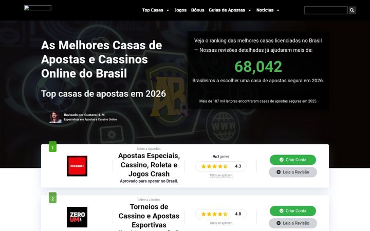 Screenshot of apostadorbrasileiro.com.br