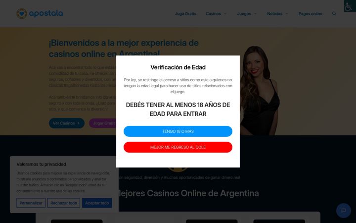 Screenshot ta' apostala.com.ar