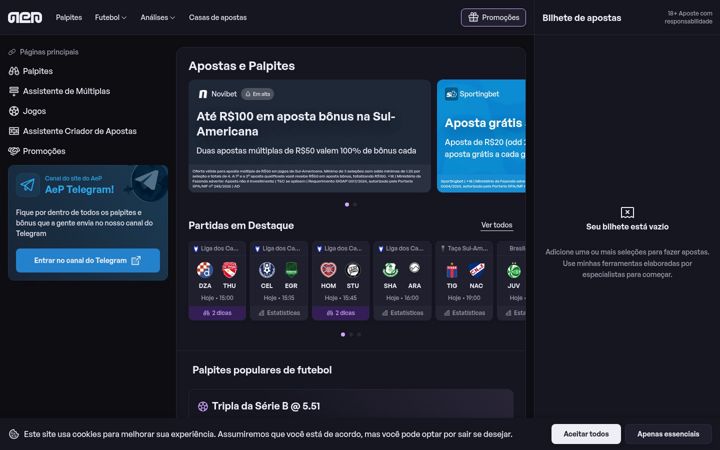 Screenshot ta' apostasepalpites.com.br