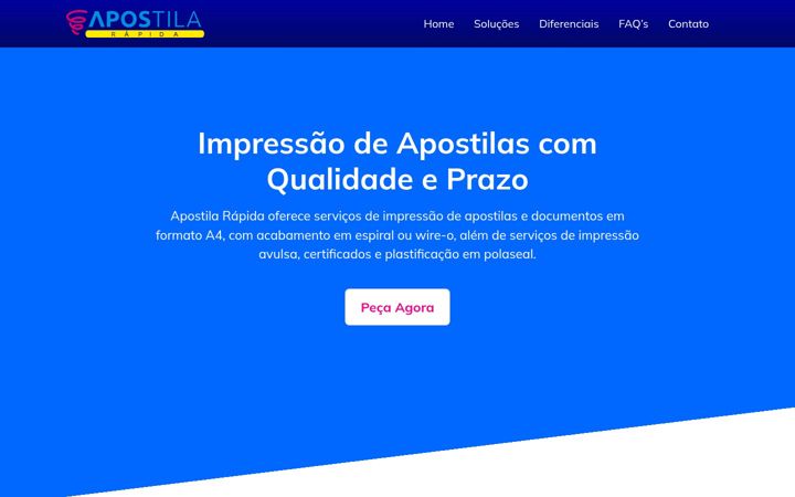 Screenshot of apostilarapida.com.br