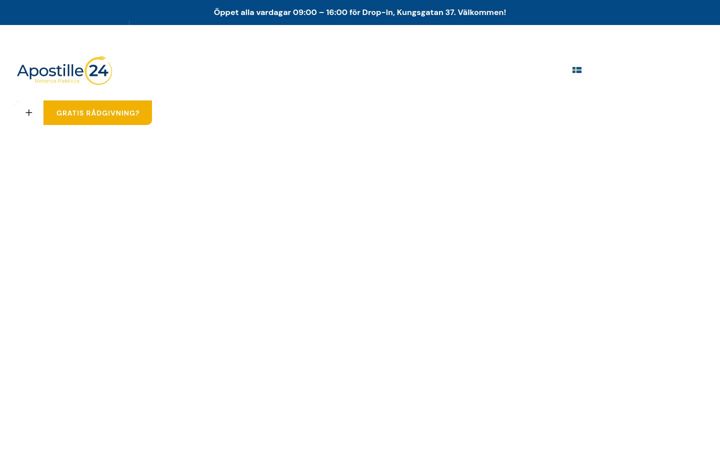 Screenshot ta' apostille24.se