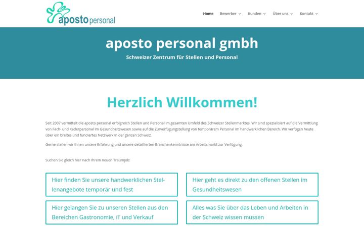 Screenshot of aposto-personal.ch