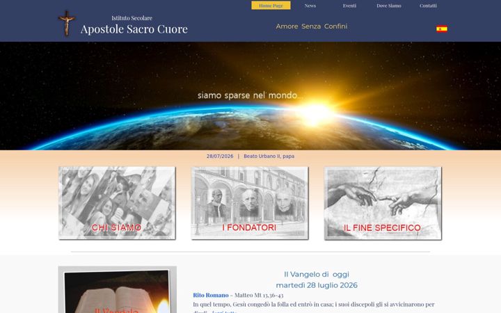 Screenshot of apostolesacrocuore.org