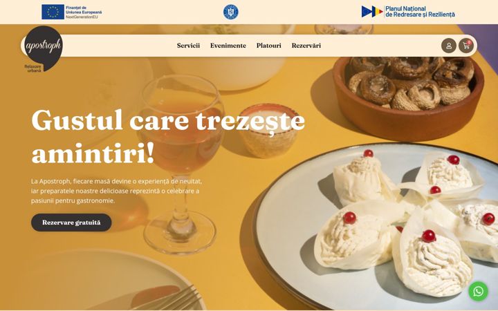 Snímek obrazovky apostrophrestaurant.ro