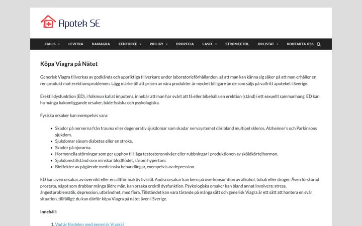 Screenshot of apotek-se.com